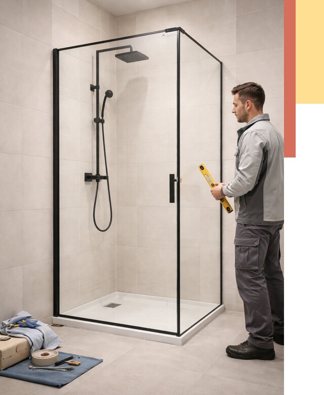 Стеклянные перегородки для душа в Котласе от 12954 руб. | Монтаж под ключ — ОТДЕЛОЧНИК-Ктл