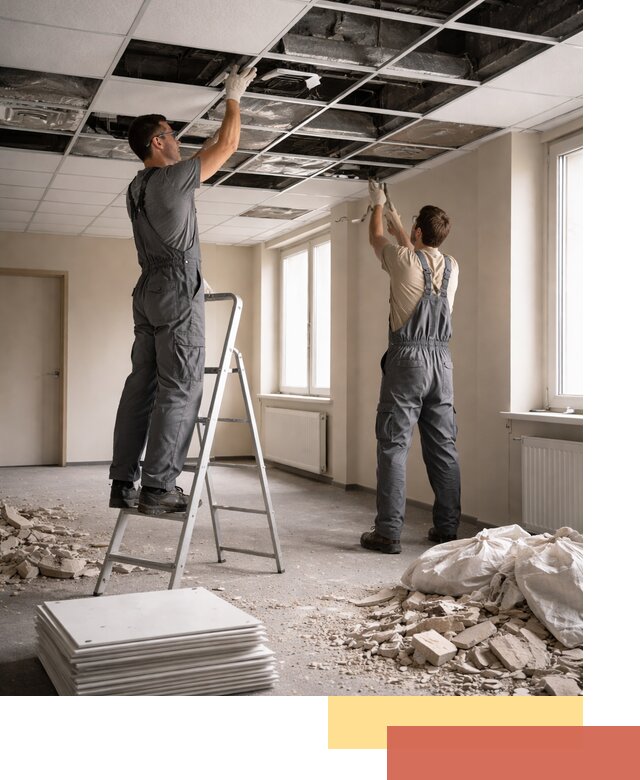 Демонтаж потолков Армстронг профессионально в Котласе