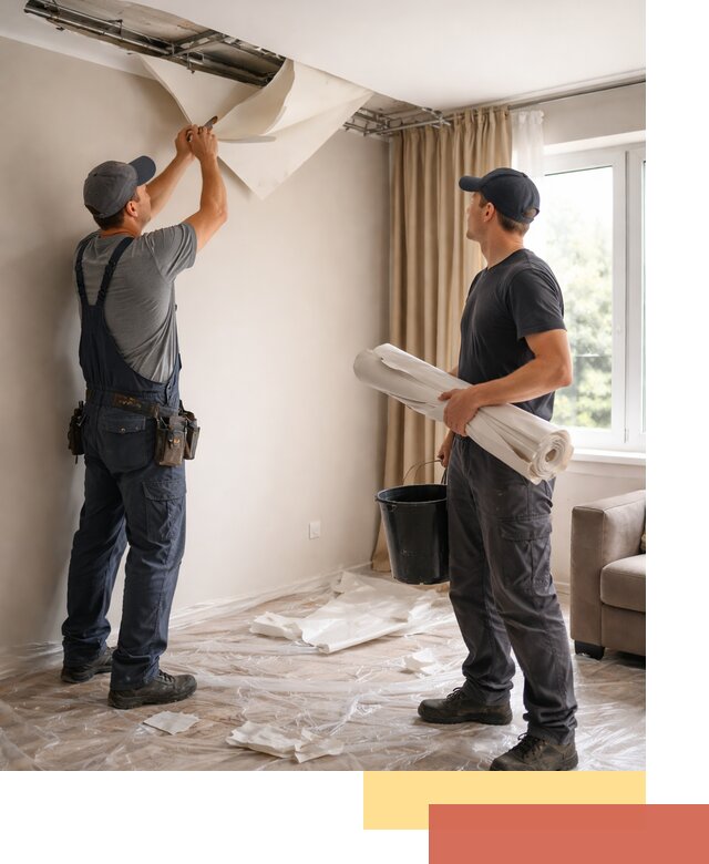 Демонтаж натяжного потолка в Котласе быстро и аккуратно