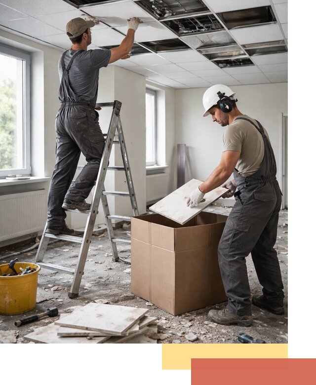 Демонтаж потолочной плитки в Котласе быстро и аккуратно