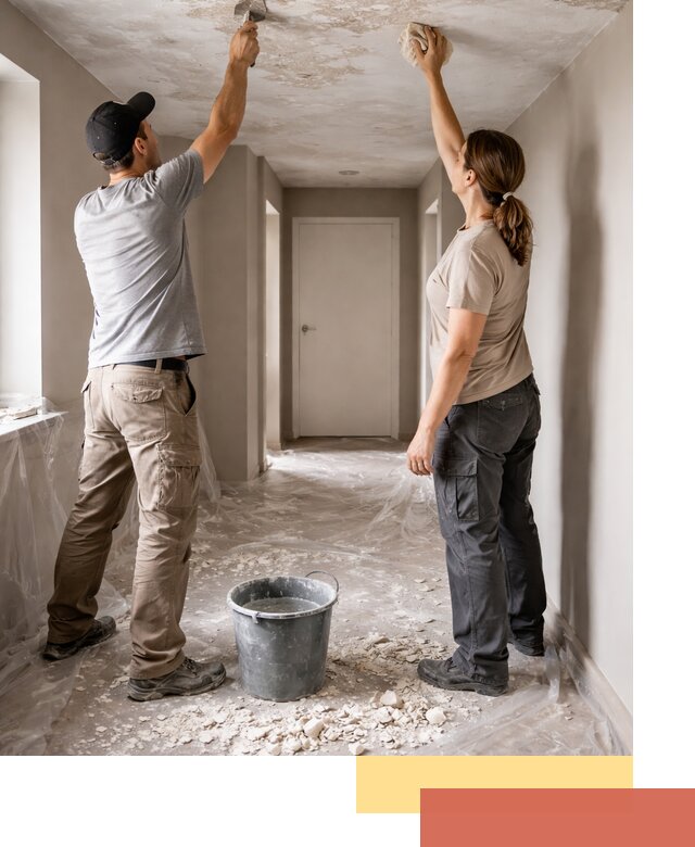 Удаление побелки с потолка в Котласе — быстро и аккуратно