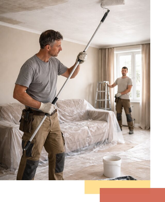 Грунтовка потолка в Котласе — подготовка под покраску и отделку