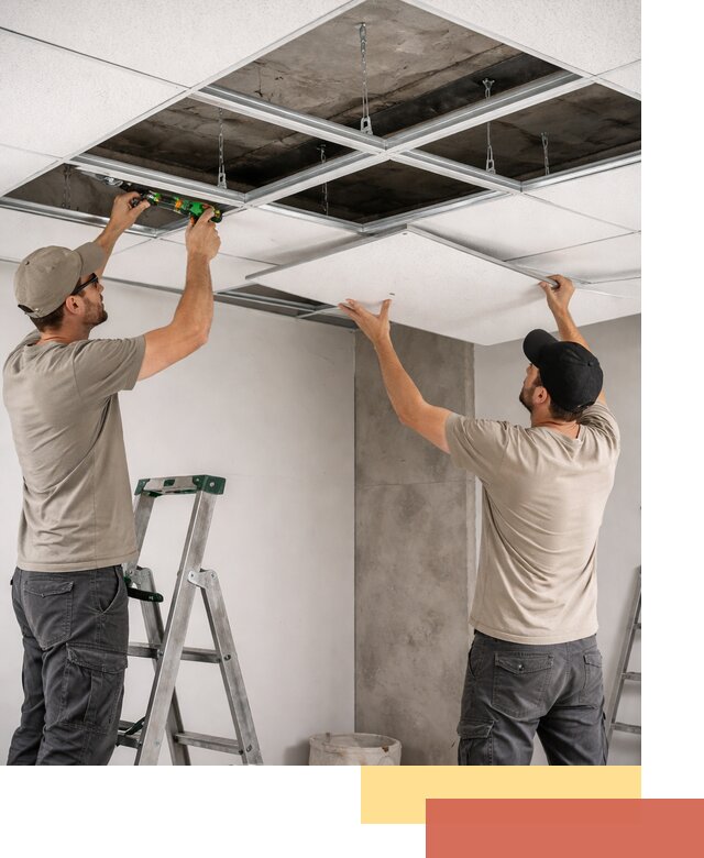 Монтаж потолка Армстронг под ключ в Котласе