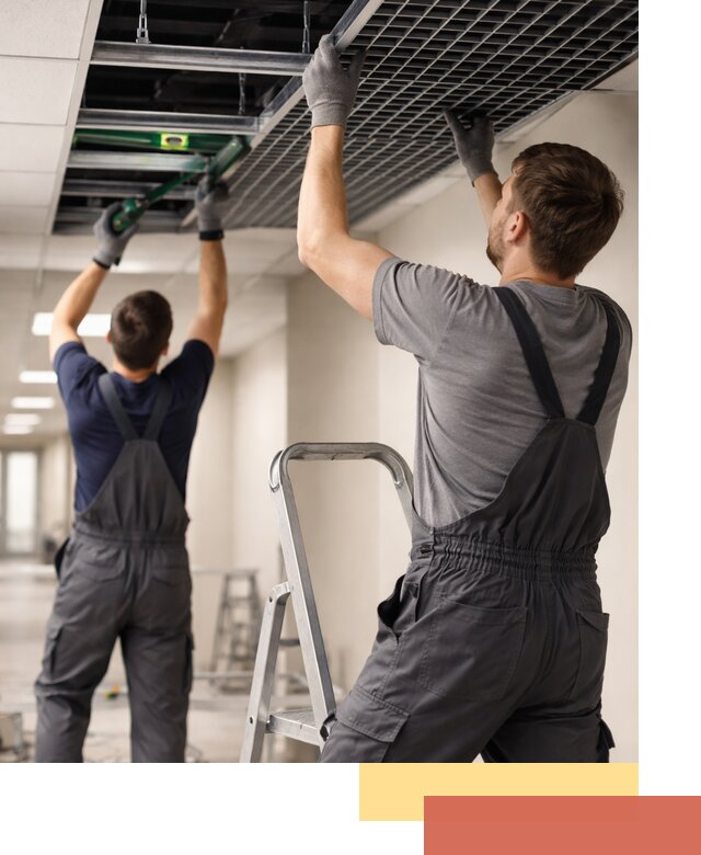 Монтаж потолка Грильято в Котласе: установка под ключ качественно