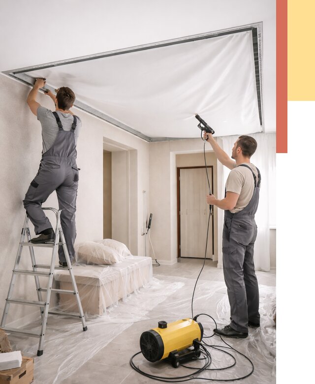 Монтаж натяжного потолка в прихожей в Котласе от 2746 руб. под ключ | ОТДЕЛОЧНИК-Ктл