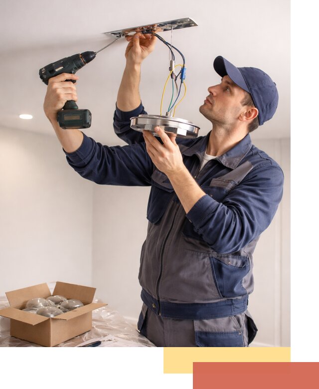 Установка люстры в натяжной потолок в Котласе