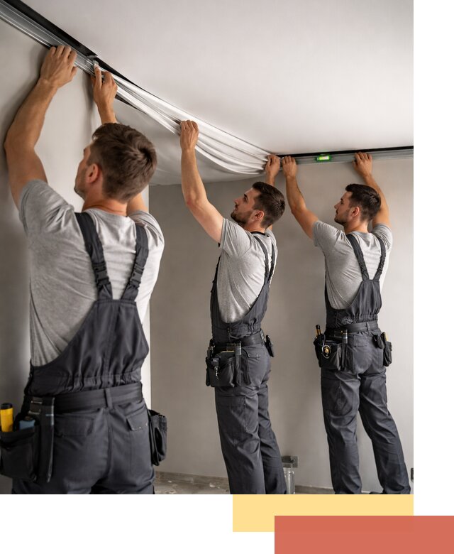 Теневые натяжные потолки в Котласе: монтаж и отделка быстро и качественно