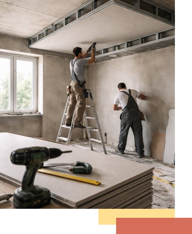 Двухуровневый потолок из гипсокартона в Котласе