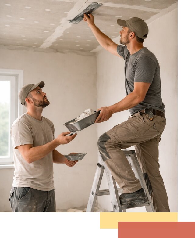 Шпаклевка потолка из гипсокартона в Котласе качественно и быстро