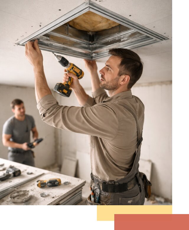 Монтаж люка в потолок из ГКЛ в Котласе