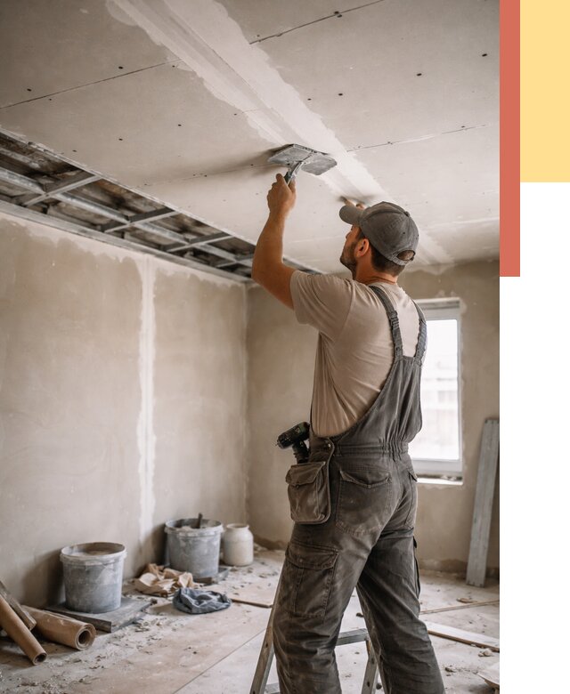 Ремонт потолка из гипсокартона в Котласе от 674 руб./м² — быстро и недорого | ОТДЕЛОЧНИК-Ктл