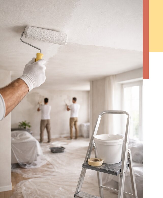 Покраска потолка акриловой краской в Котласе от 2591 руб. | ОТДЕЛОЧНИК-Ктл