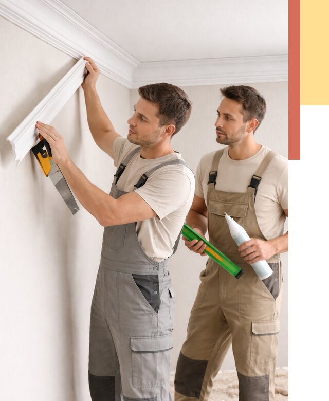 Монтаж потолочного плинтуса в Котласе от 2383 руб. — быстро и недорого | ОТДЕЛОЧНИК-Ктл