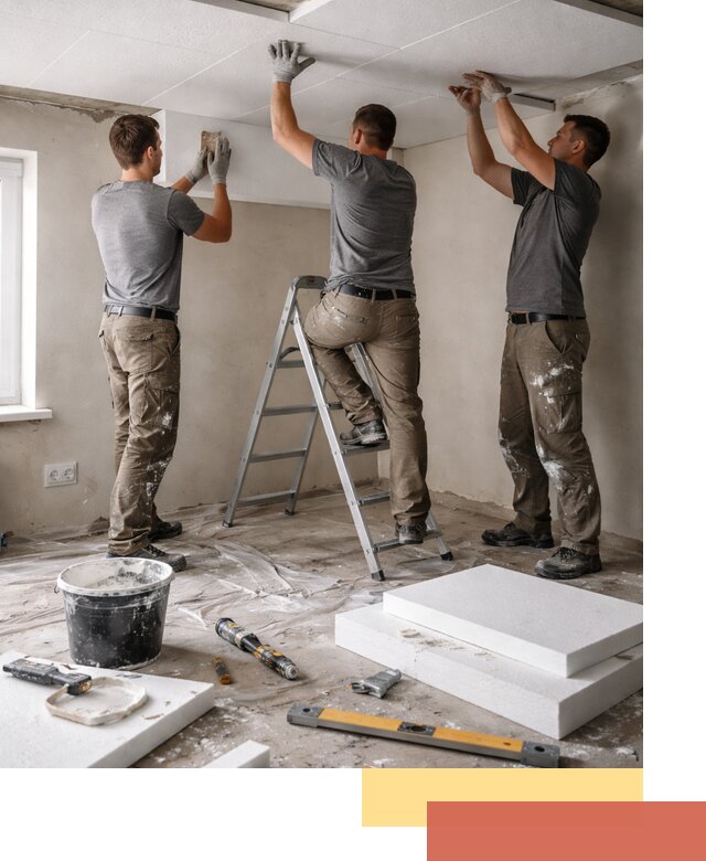 Утепление потолка пенопластом в Котласе быстро и качественно