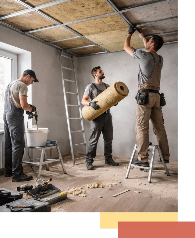 Шумоизоляция потолка в Котласе: профессиональный монтаж и отделка